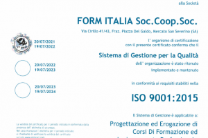 Certificazione ISO 9001:2015